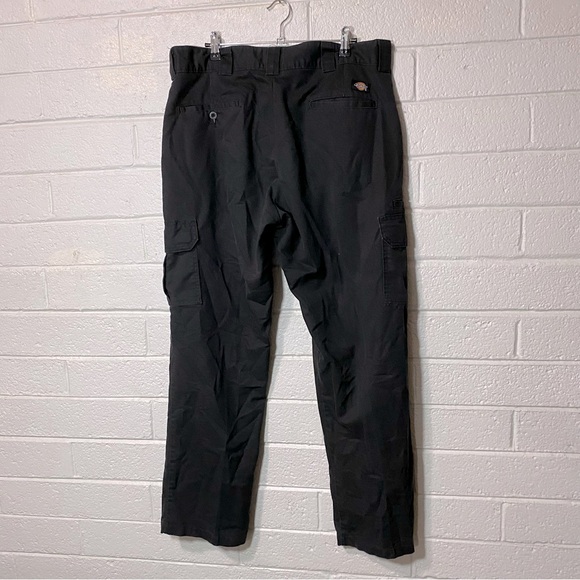 Dickies Flex Regular Straight Black Cargo Pants Work Wear Professional 36 x 32 - Picture 2 of 16
